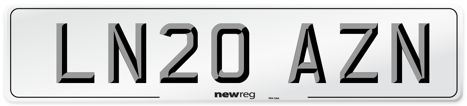 LN20 AZN Number Plate from New Reg
